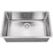 Hardware Resources 30" Lx18"Dx10"H Undermount 16 Gauge Handmade Stainless Steel Single Bowl Sink HMS190 - alternate 1
